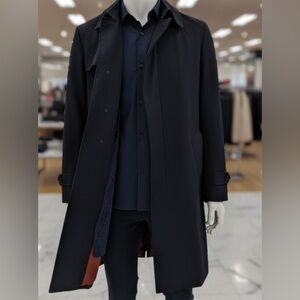 Men's BOTANY WEATHERPROOF  Classic Black Trench Coat Size 36